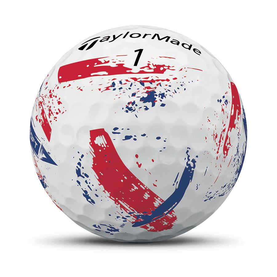 TaylorMade Balles SpeedSoft Ink Bleu/Rouge 2026 (Boite de 12)