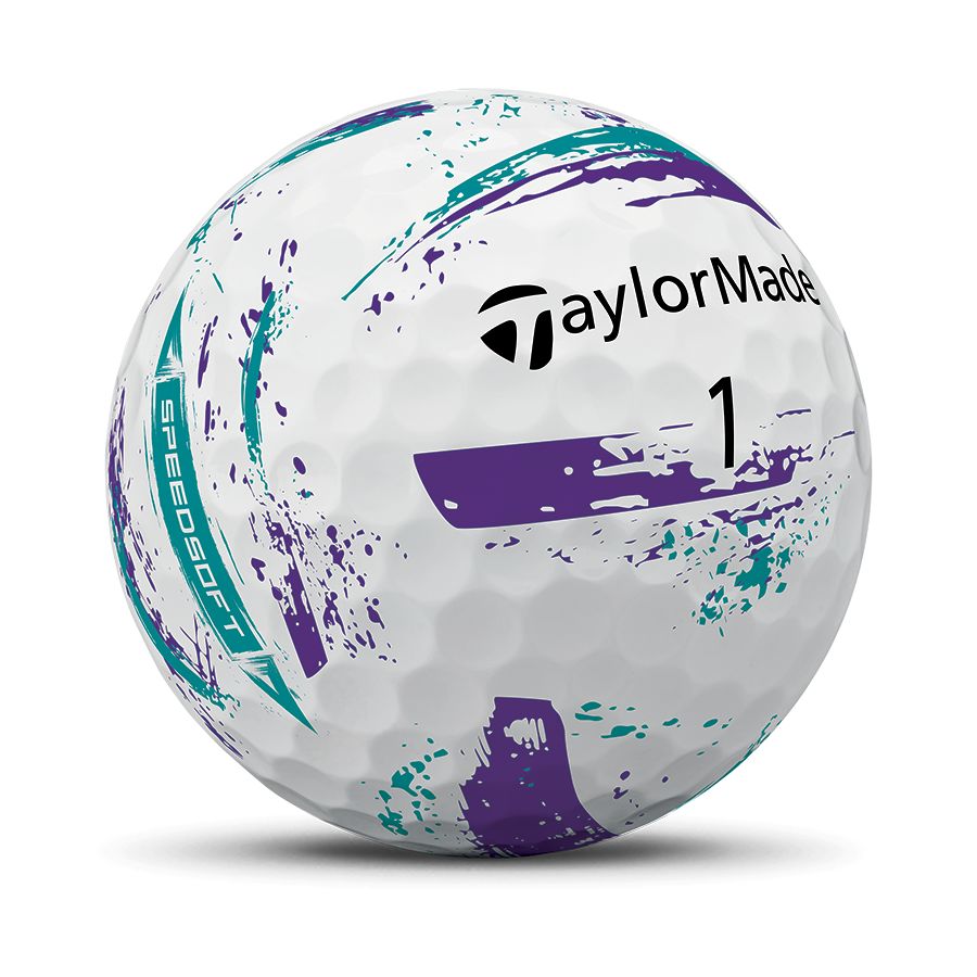 TaylorMade Bolas SpeedSoft Ink Morado/Turquoise 2026 (Caja de 12)