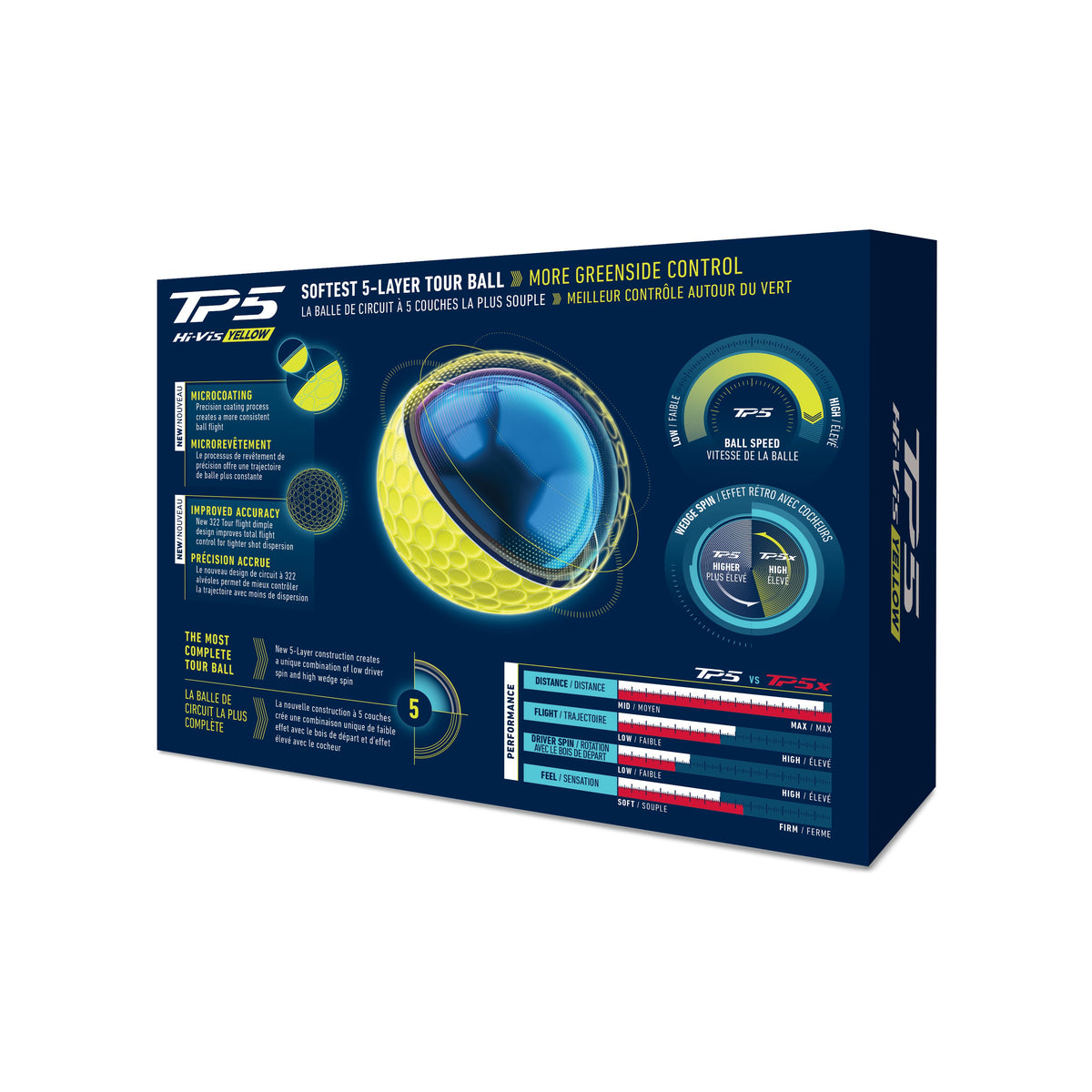 TAYLORMADE NEW BALLES TP5 Jaune 2026 (boite de 12)