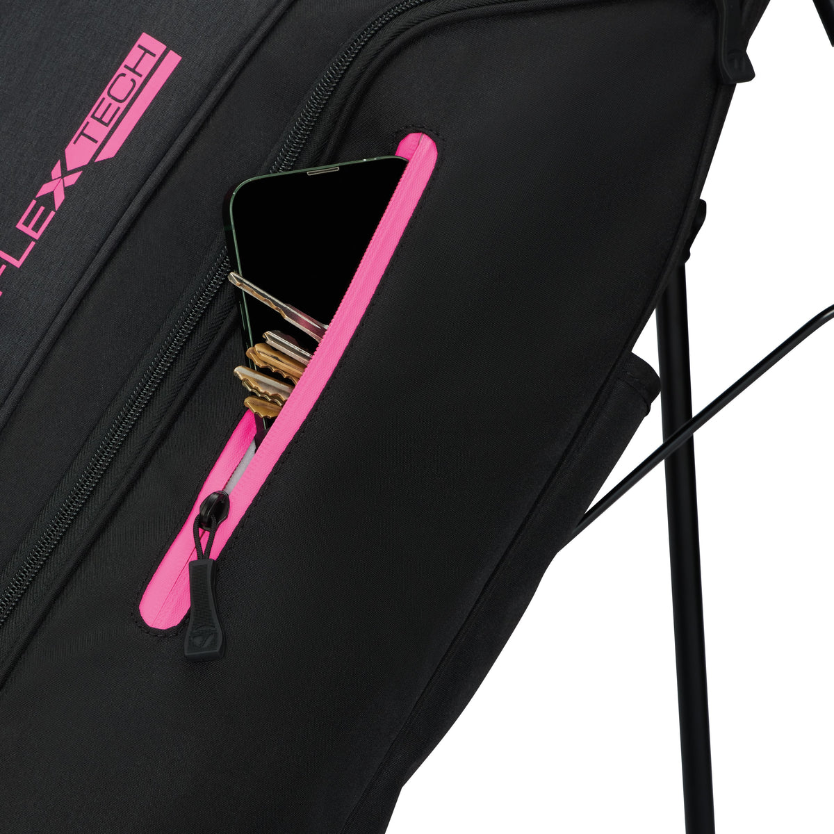 TaylorMade Sac Trépied FlexTech Noir/Rose Fluo 2026