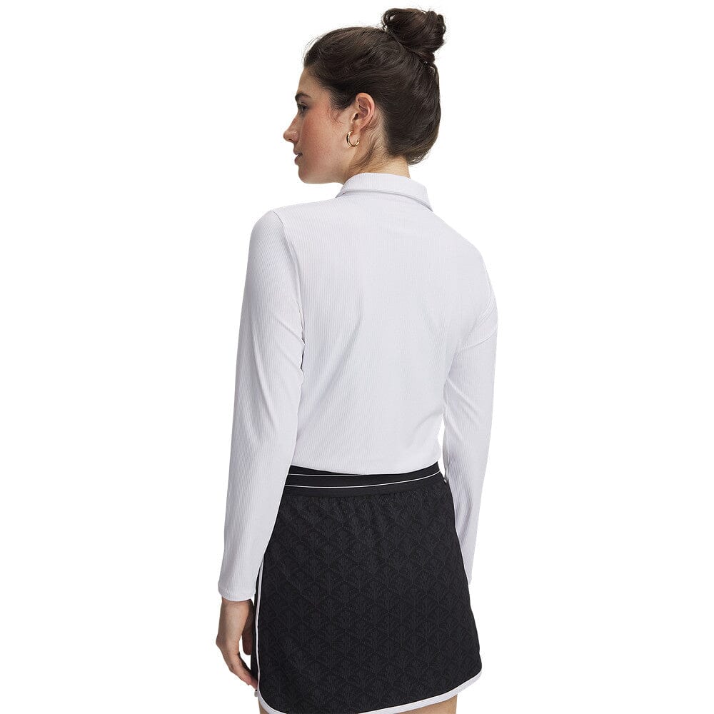 Under Armour Polo à Manche Longue Femme Drive Chill Blanc