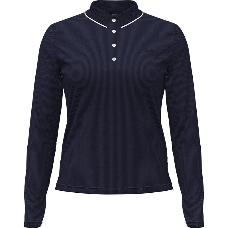 Under Armour Polo à Manche Longue Femme Drive Chill Bleu Marine