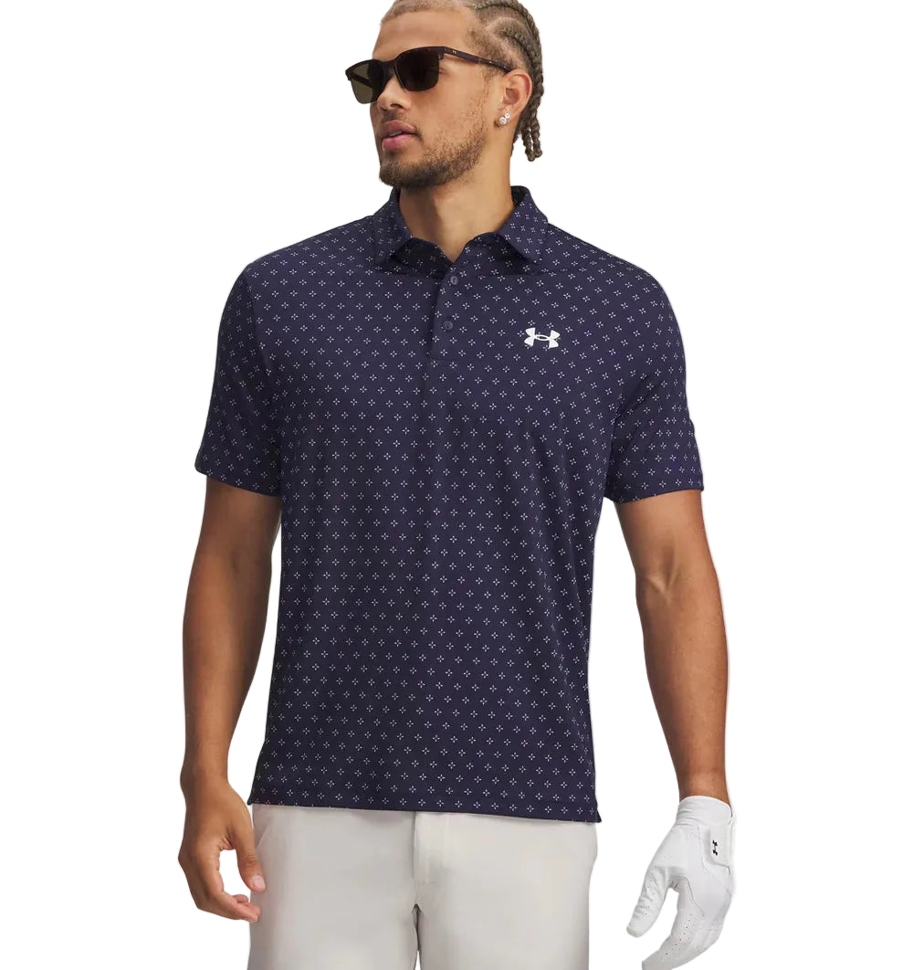 Under Armour Polo Homme Playoff 3.0 Imprimé Navy - GolfCenter.fr