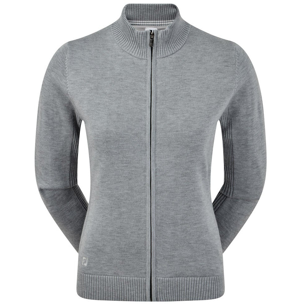 Footjoy Jersey Full-Zip Lined Gris jaspeado Lady