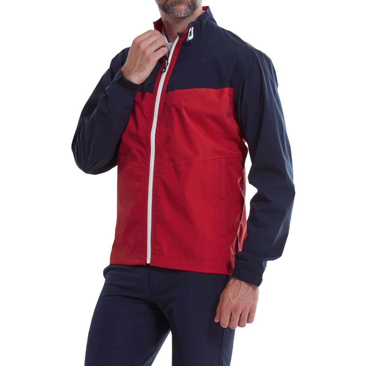 FootJoy Chaqueta de lluvia Hydrolite New Marino rojo Blanco