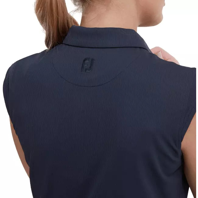 Footjoy polo en tricot con mini manga navy