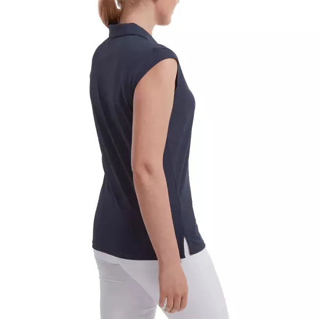 Footjoy polo en tricot con mini manga navy