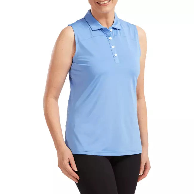 Footjoy polo womens sin mangas lsle Azul clara