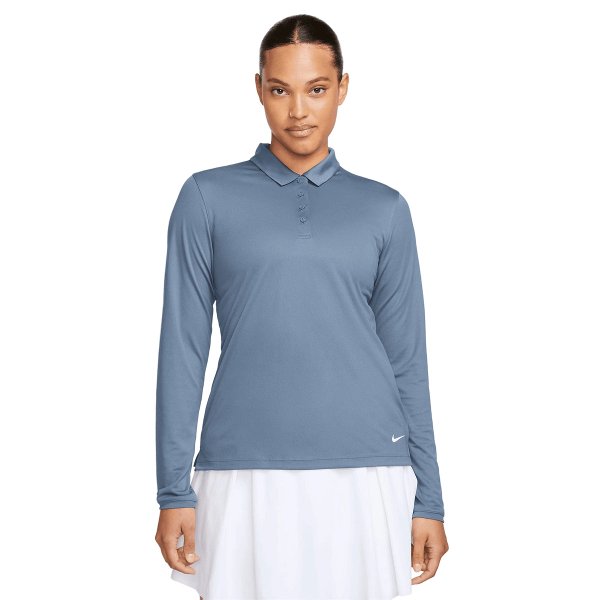 Nike Polo Manche Longue Femme Bleu