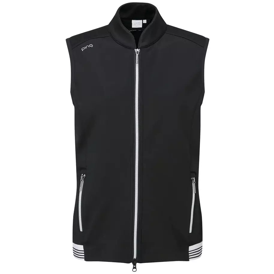 Ping 2023 Chaleco Dot Mujer Sin mangas Negro Blanco