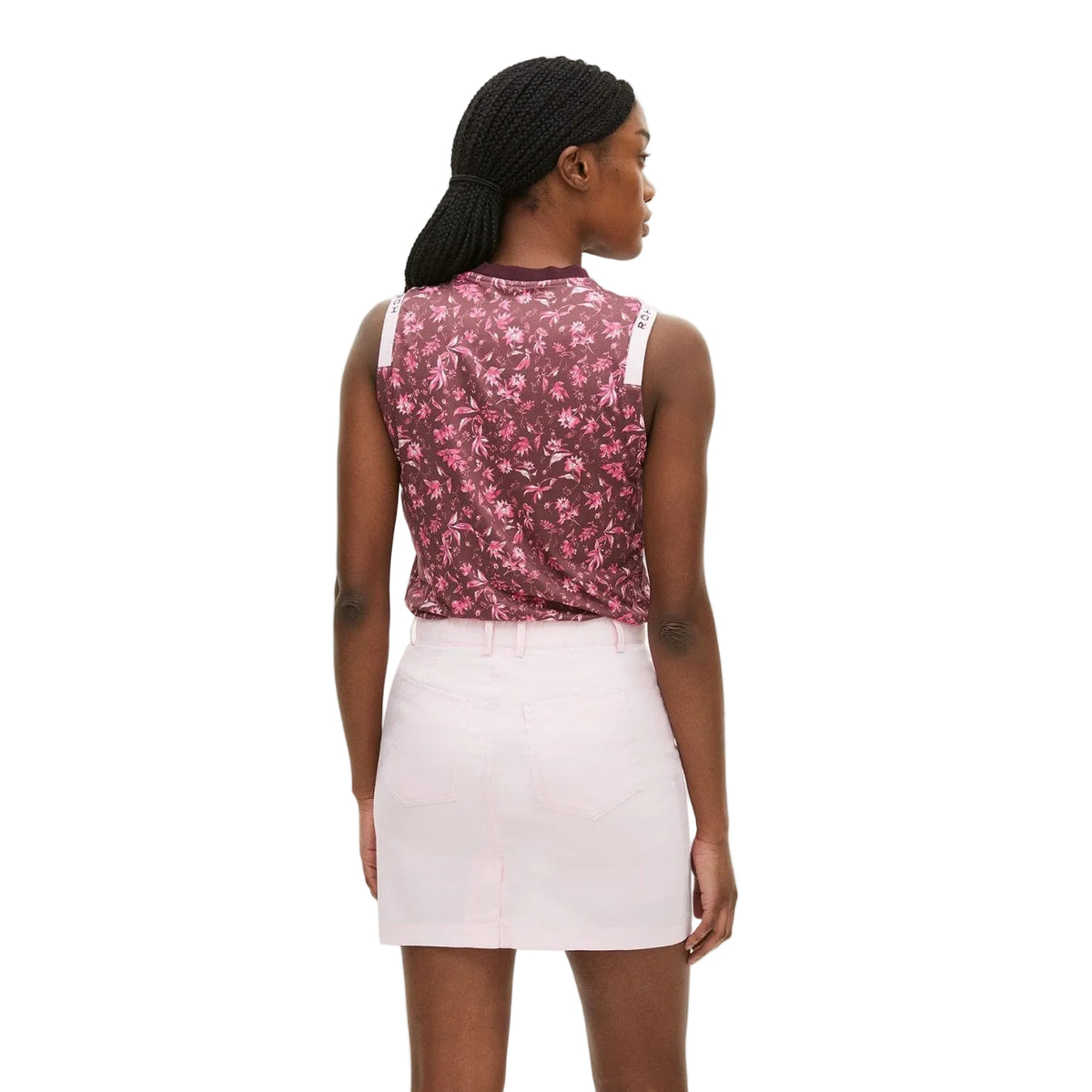 Röhnisch Polo sans manche ABBY Neon flower Pink
