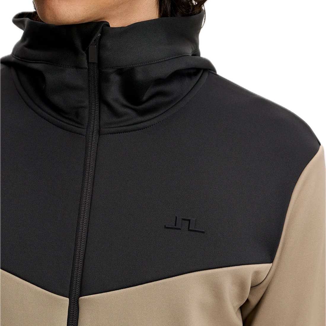 J.Lindeberg Sweat Maclean Zip Hood Brindle