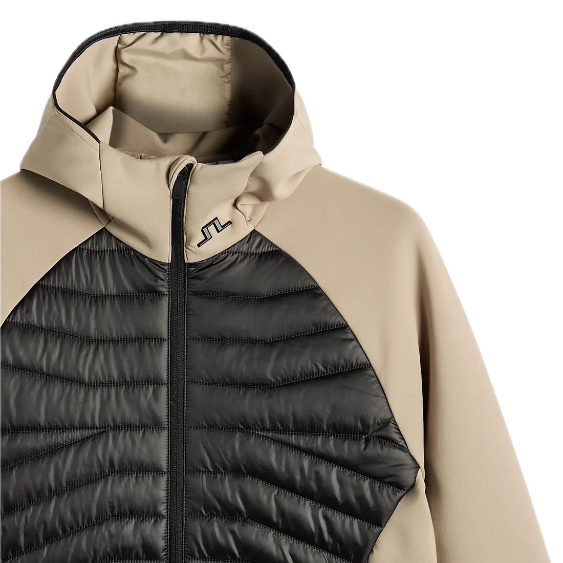 J.Lindeberg Veste Heyden Quilt Hybrid Hood Brindle