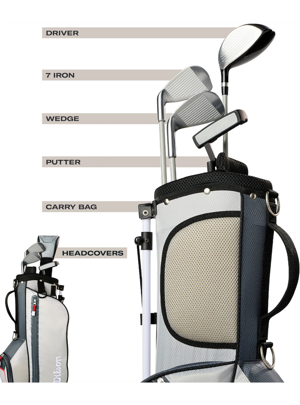 Wilson Profile Jr Small — Kit de golf junior (5-8 ans) - GolfCenter.fr