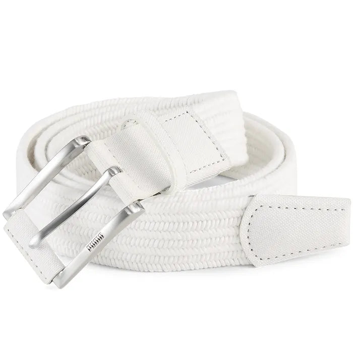 PUMA Ceinture Stretch Weave White - GolfCenter.fr
