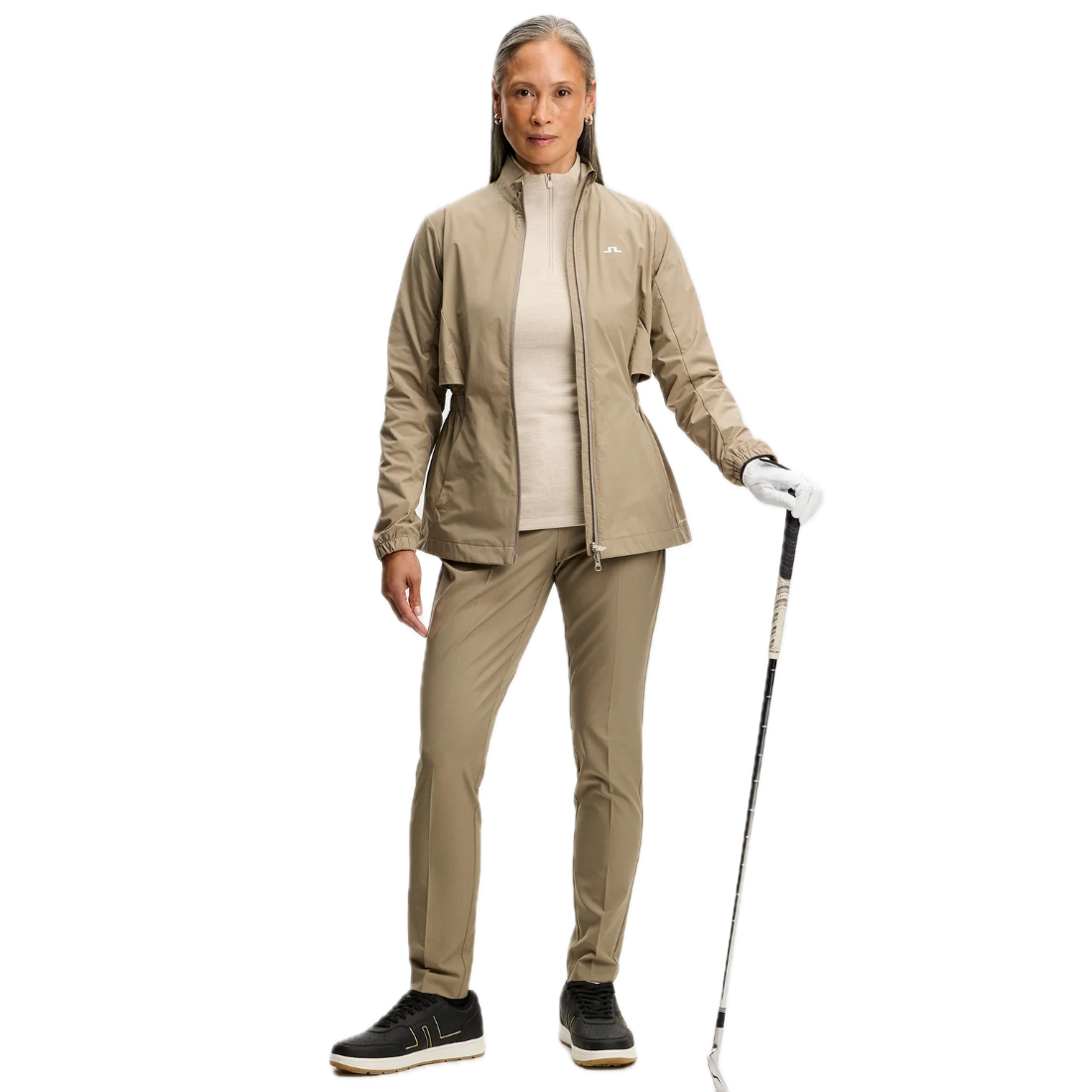 J.Lindeberg Mid-Layer Steffi Quarter Zip Moonbeam
