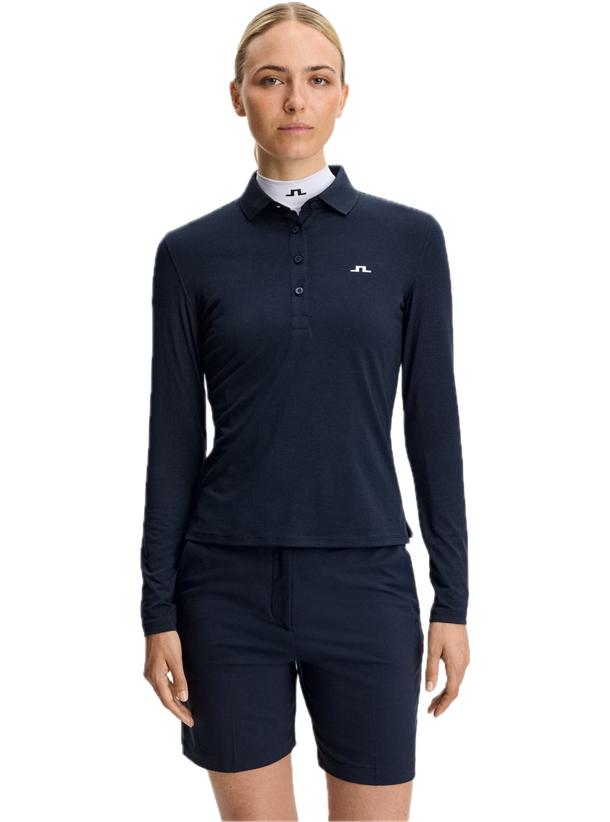 J.Lindeberg Polo Manches Longues Flor Bleu Marine