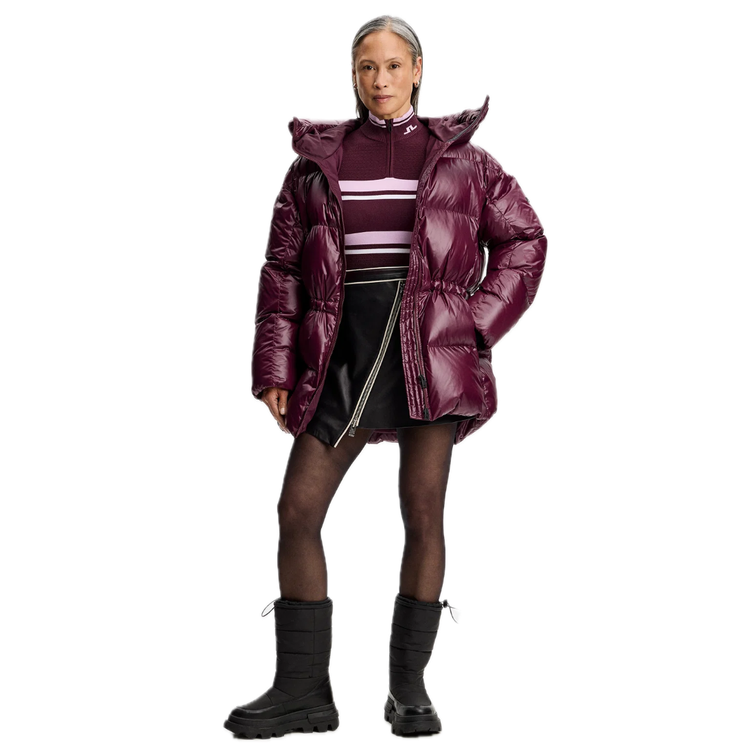 J.Lindeberg Pull Ariadne Knit Quarter Zip Winetasting