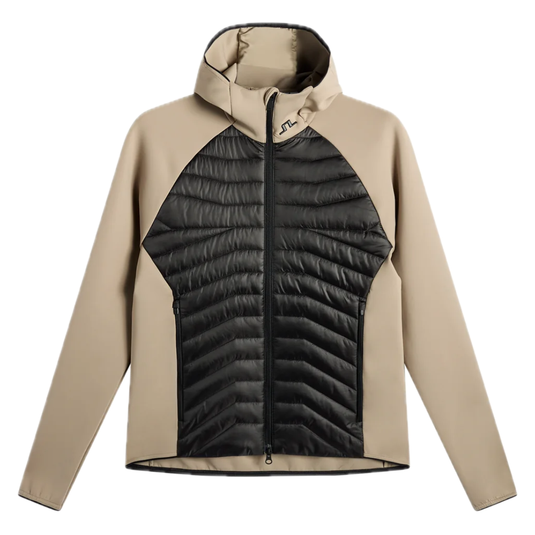 J.Lindeberg Veste Heyden Quilt Hybrid Hood Brindle