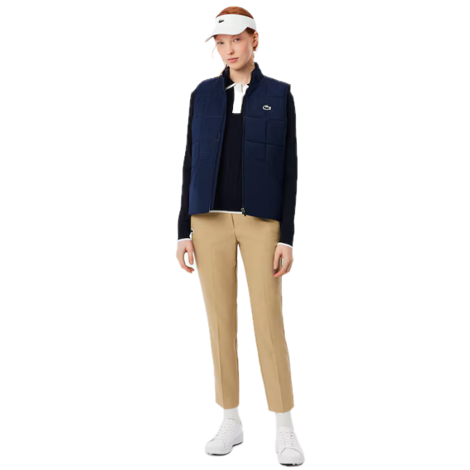 Lacoste Pull Golf col polo stretch Femme Bleu Marine