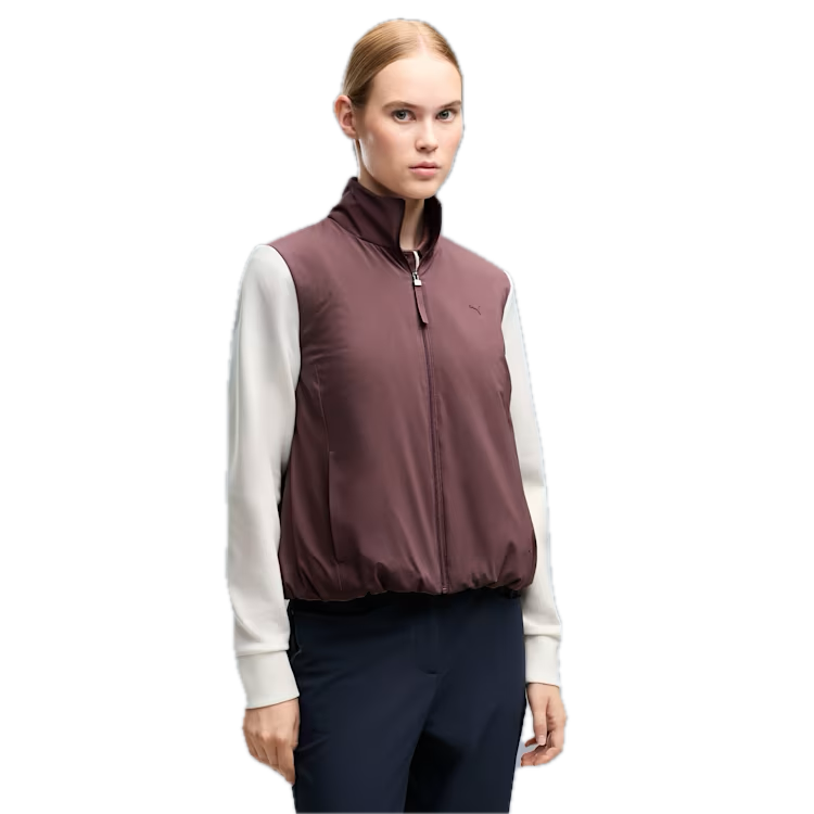Puma Golf Veste CLOUDSPUN Fleece Hybrid femme Marron Cacao / Blanc Cassé - GolfCenter.fr
