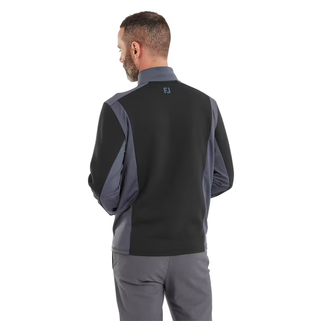 FootJoy Pullover Contrasté ThermoSeries Noir / Gris Anthracite