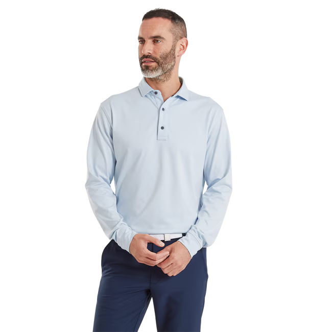 FootJoy Polo manches longues ThermoSeries Gris Brume