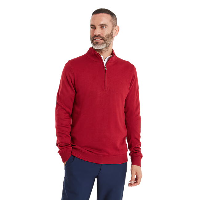 FootJoy Pullover drirelease 1/4 Zip Rouge