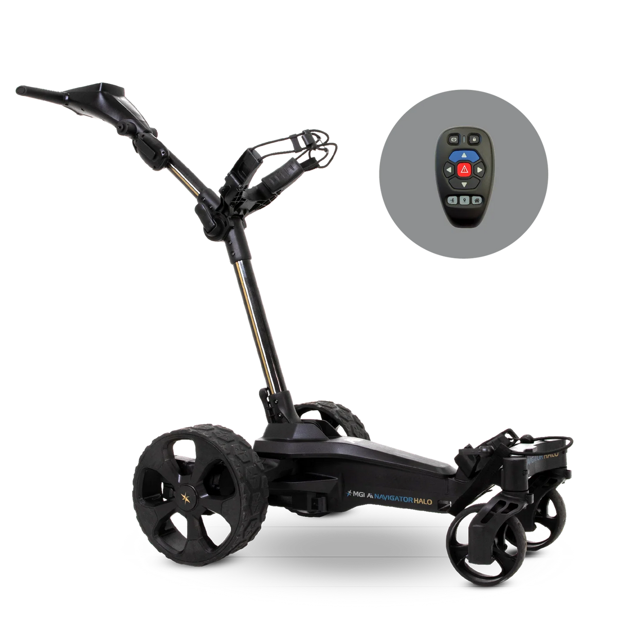 MGI Chariot Électrique Ai Navigator Halo (chariot suiveur et télécommandé) - GolfCenter.fr