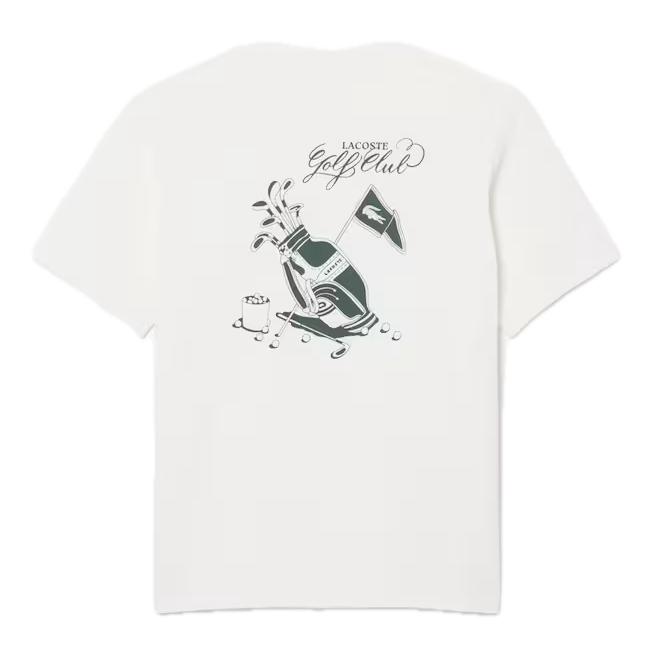 Lacoste T-shirt Golf Ultra Dry imprimés graphiques Blanc