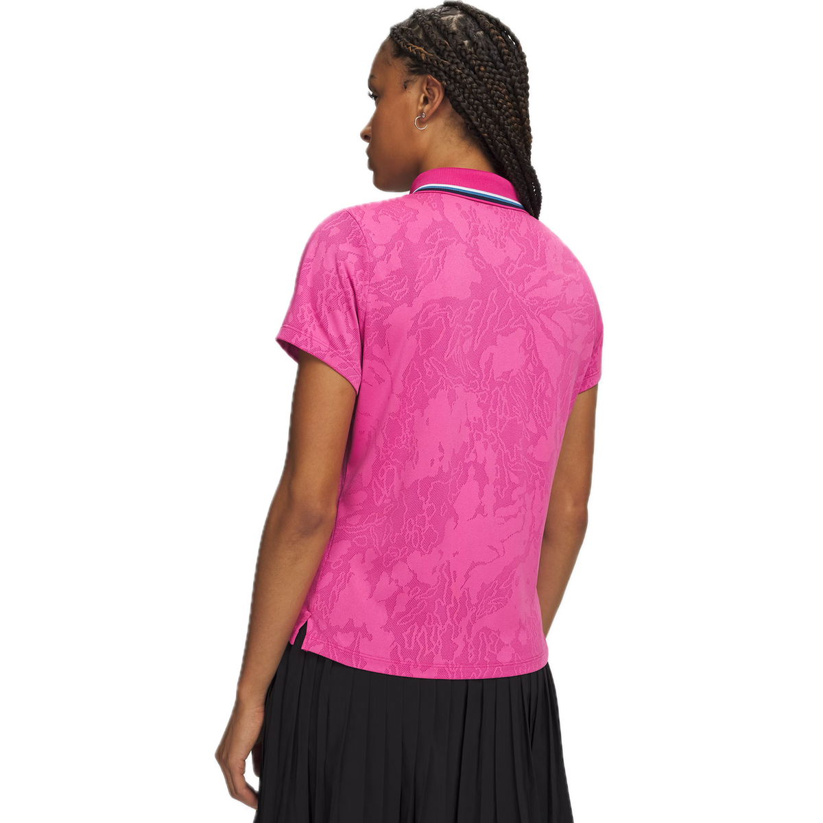 Under Armour Polo ArmourDry Jacquard Femme Rose