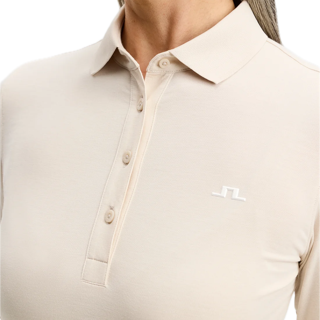 J.Lindeberg Polo Manches Longues Flor Moonbeam