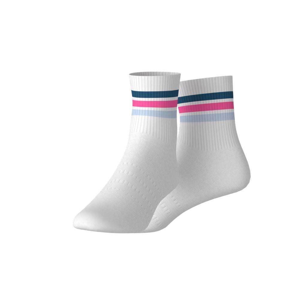 Adidas Calcetines Mi-Mollet 3 bandas Rosa/Azul/Blanco