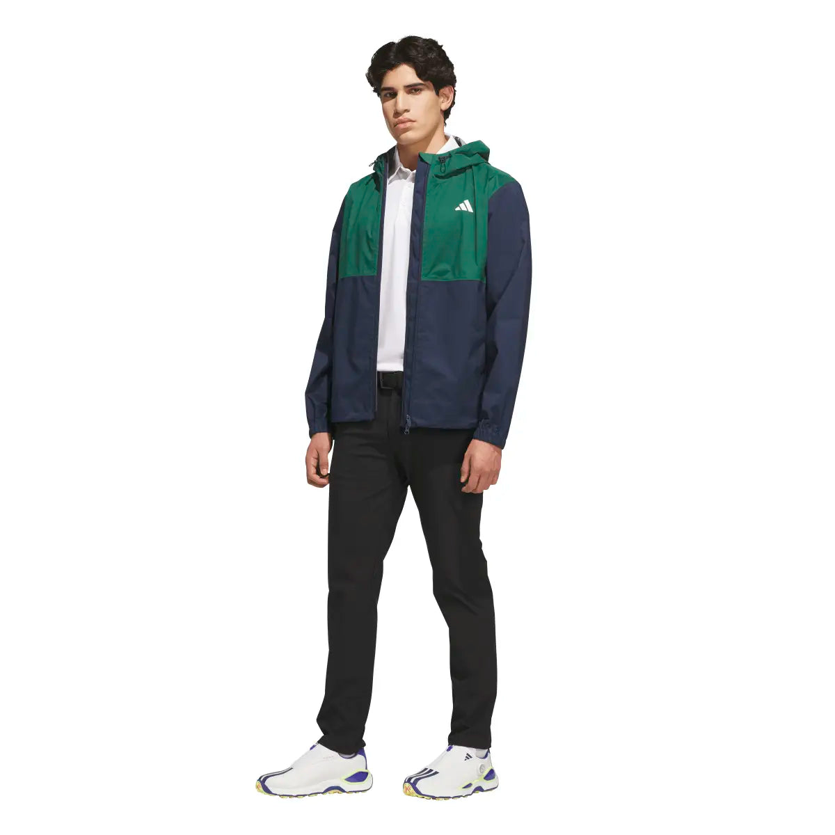 Adidas Veste Zip Intégral Climaproof Ultimate365 Vert / Bleu - GolfCenter.fr