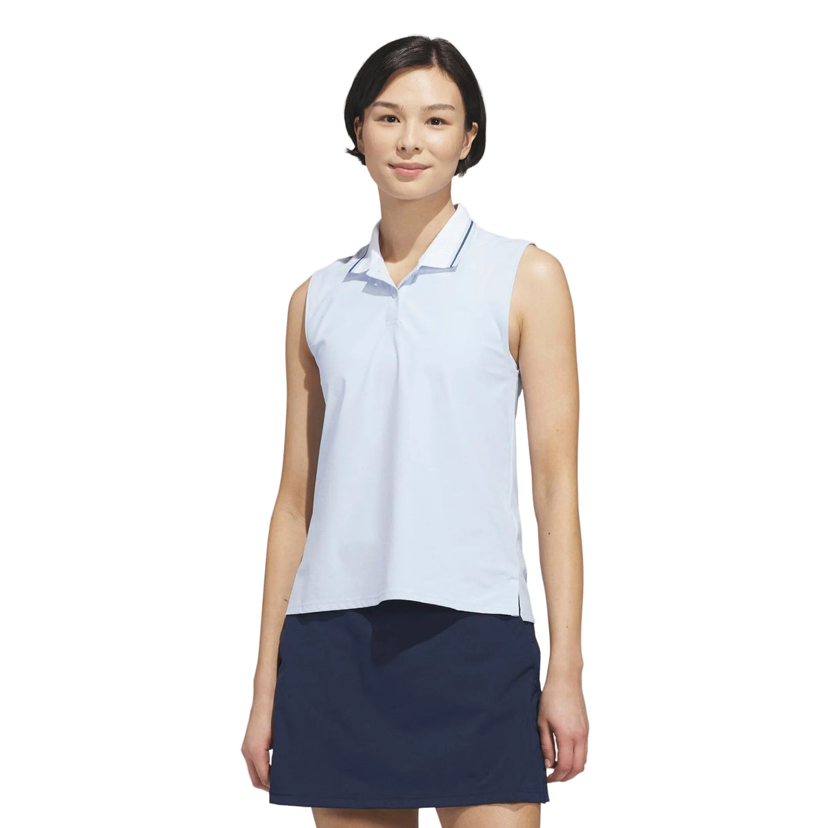 Adidas Polo de golf sans manches TWISTKNIT Bleu Ciel