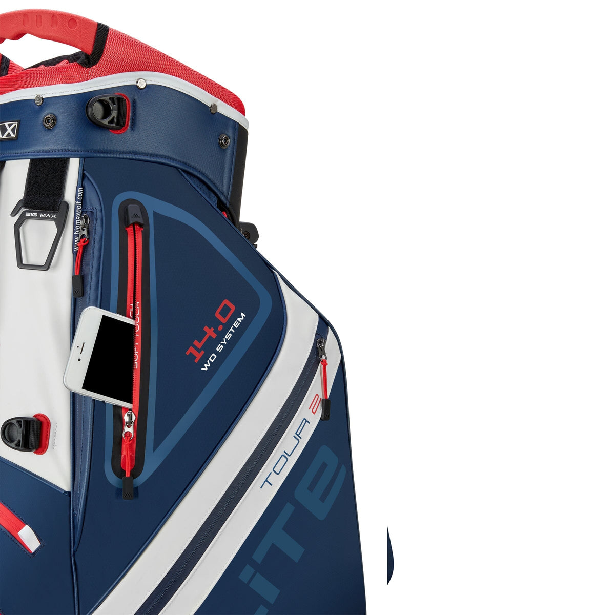 Big Max sac trépied Dri Lite Hybrid Tour 2 Bleu Blanc Rouge