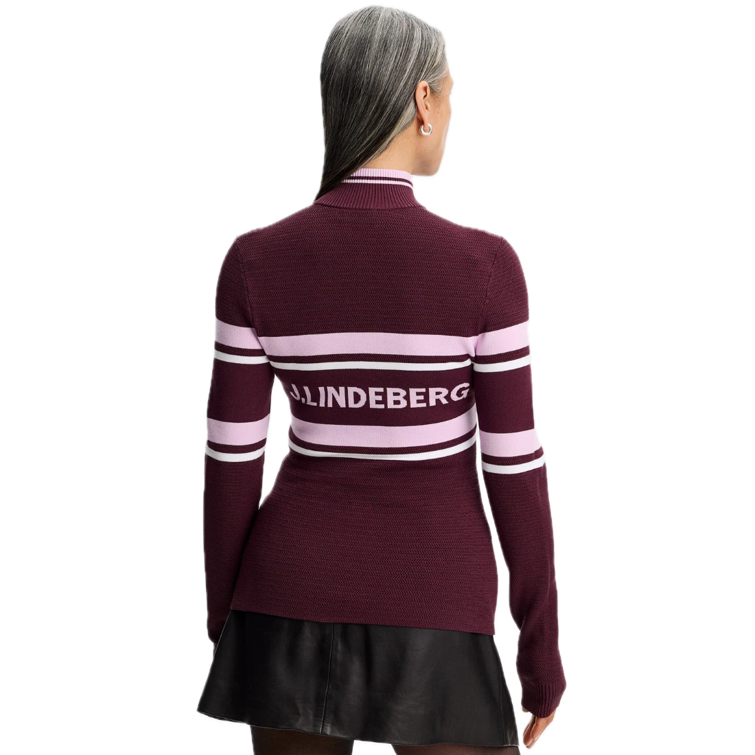 J.Lindeberg Pull Ariadne Knit Quarter Zip Winetasting