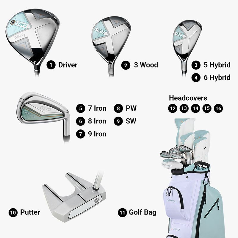 Callaway Golf Pack Femme REVA 11 pièces Peach/Surf
