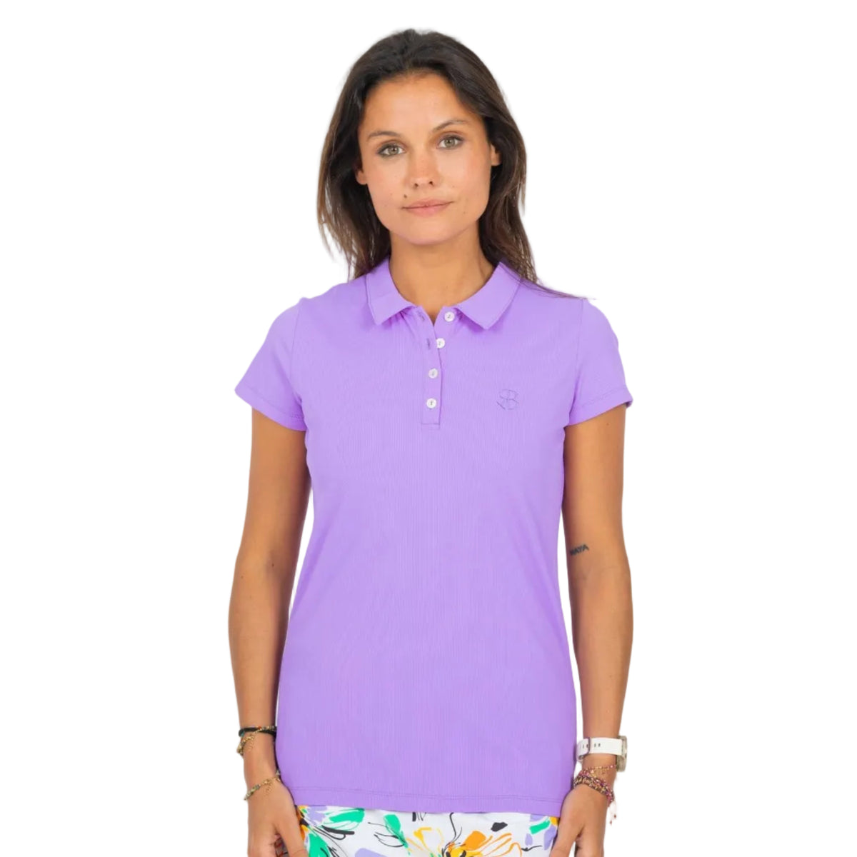 Chiberta Polo de golf Poppy mujer Mauve