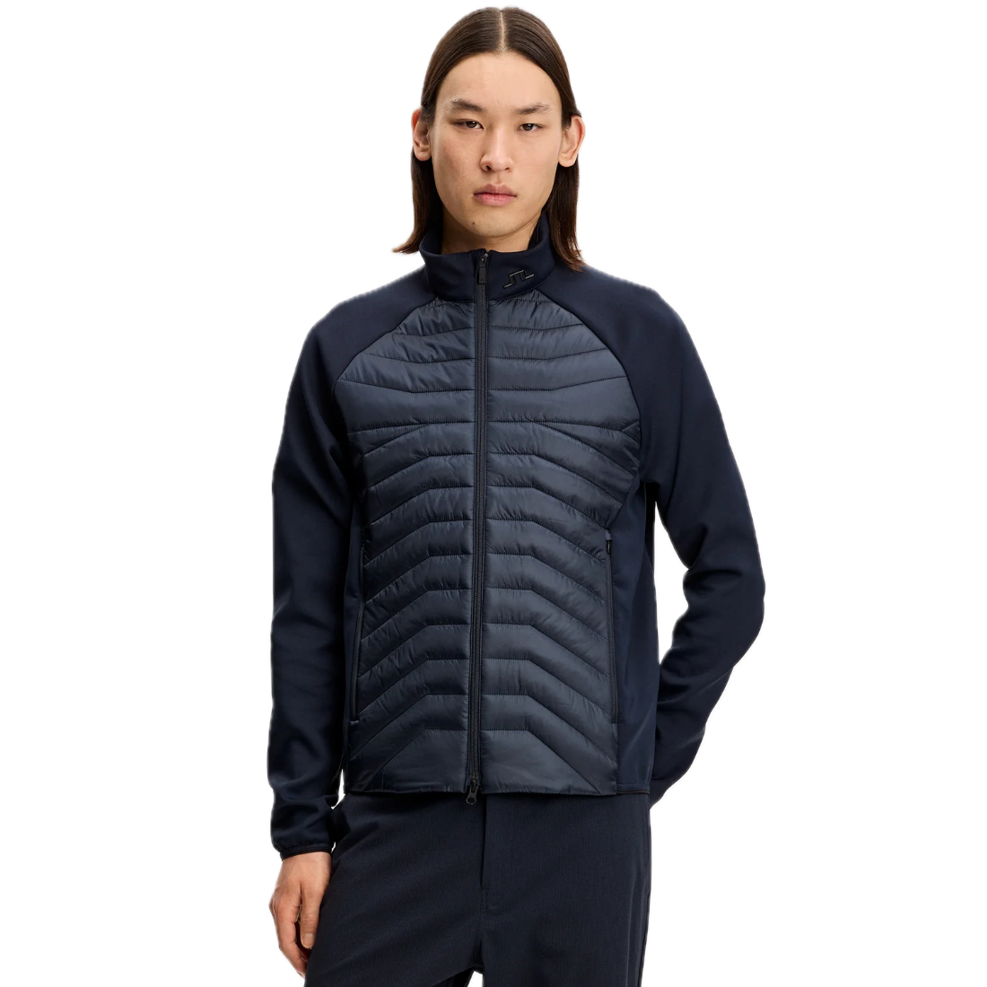 J.Lindeberg Veste Heyden Quilt Hybrid Jacket Bleu Marine