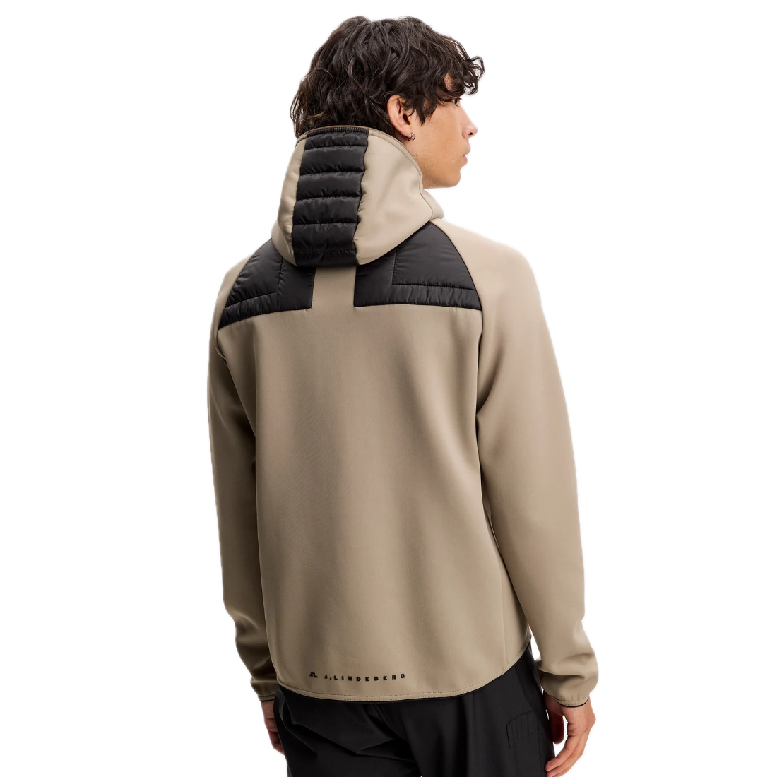 J.Lindeberg Veste Heyden Quilt Hybrid Hood Brindle