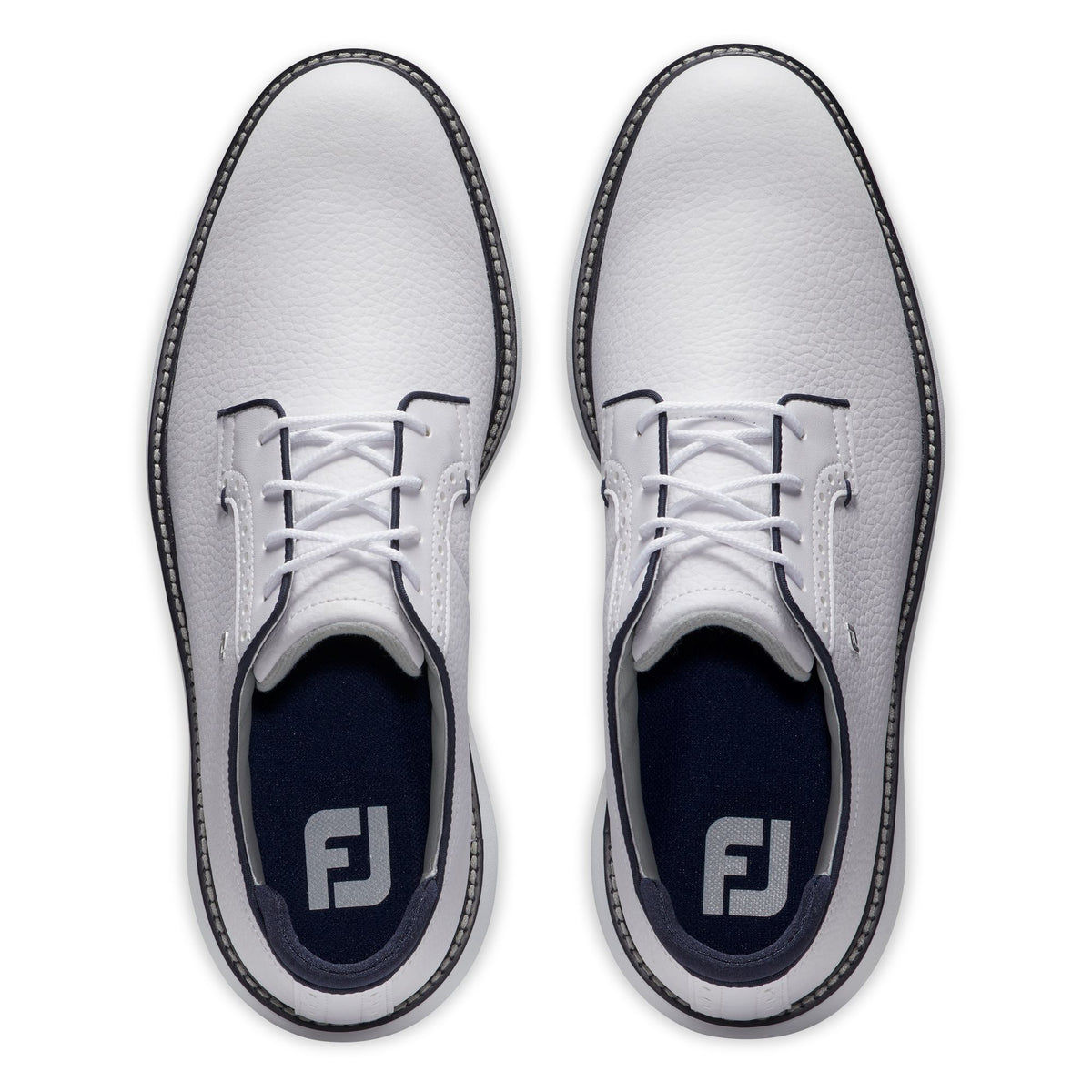 Footjoy Traditions spikeless BLUTCHER Blanca Blanca Azul Marino