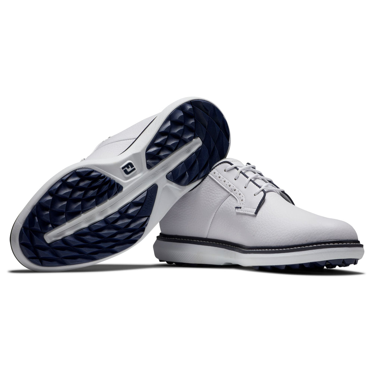Footjoy Traditions spikeless BLUTCHER Blanca Blanca Azul Marino