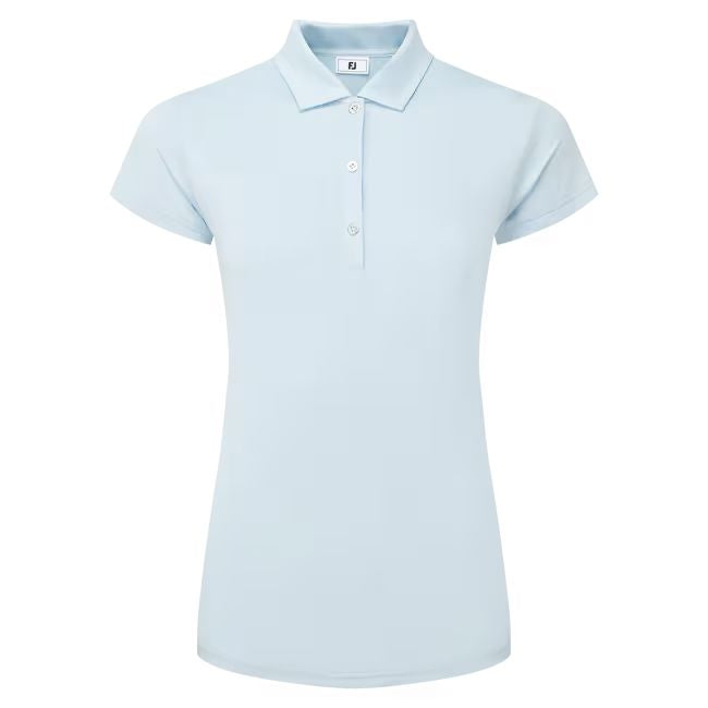 Footjoy polo mujer de hilo de Escocia azul clara