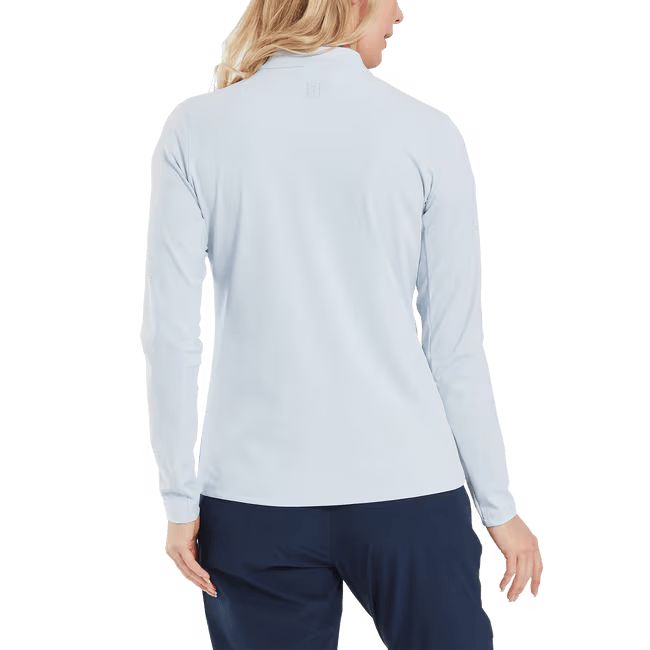 Footjoy chaqueta mujer full zip estampado grabado azul cielo