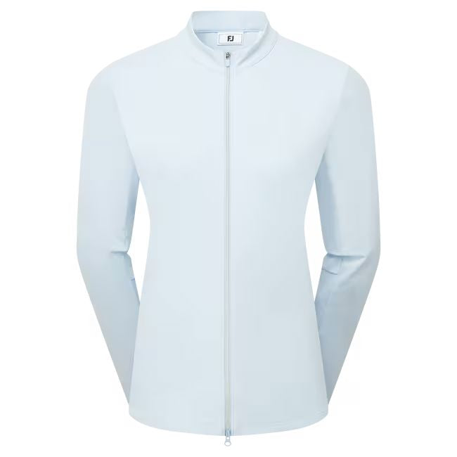 Footjoy chaqueta mujer full zip estampado grabado azul cielo