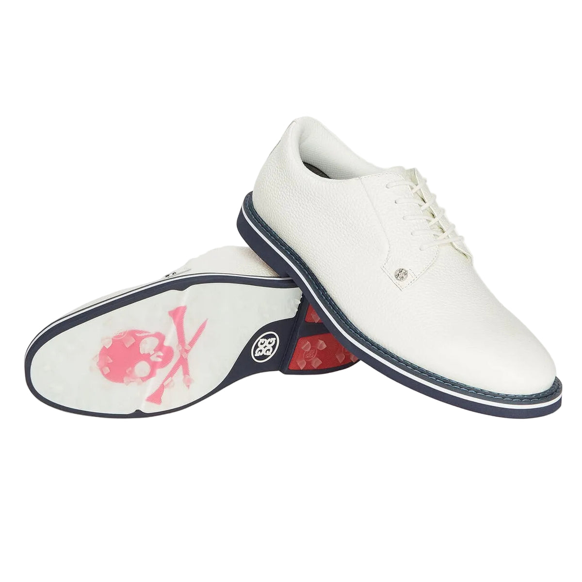 G/FORE Chaussures Gallivanter pebble leather Snow Twilight
