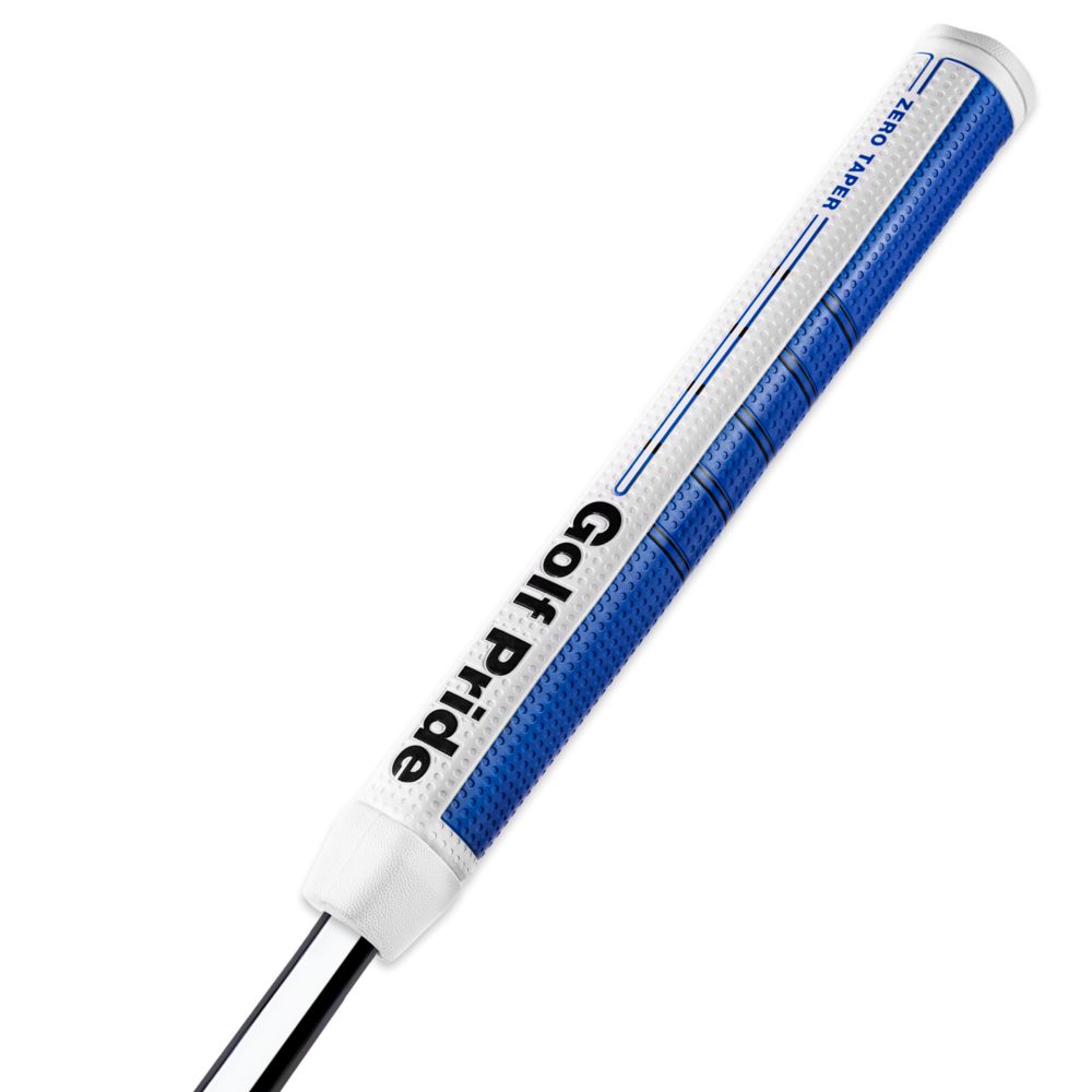 Golf Pride Grip putter Zero Taper Straight Blanc Bleu