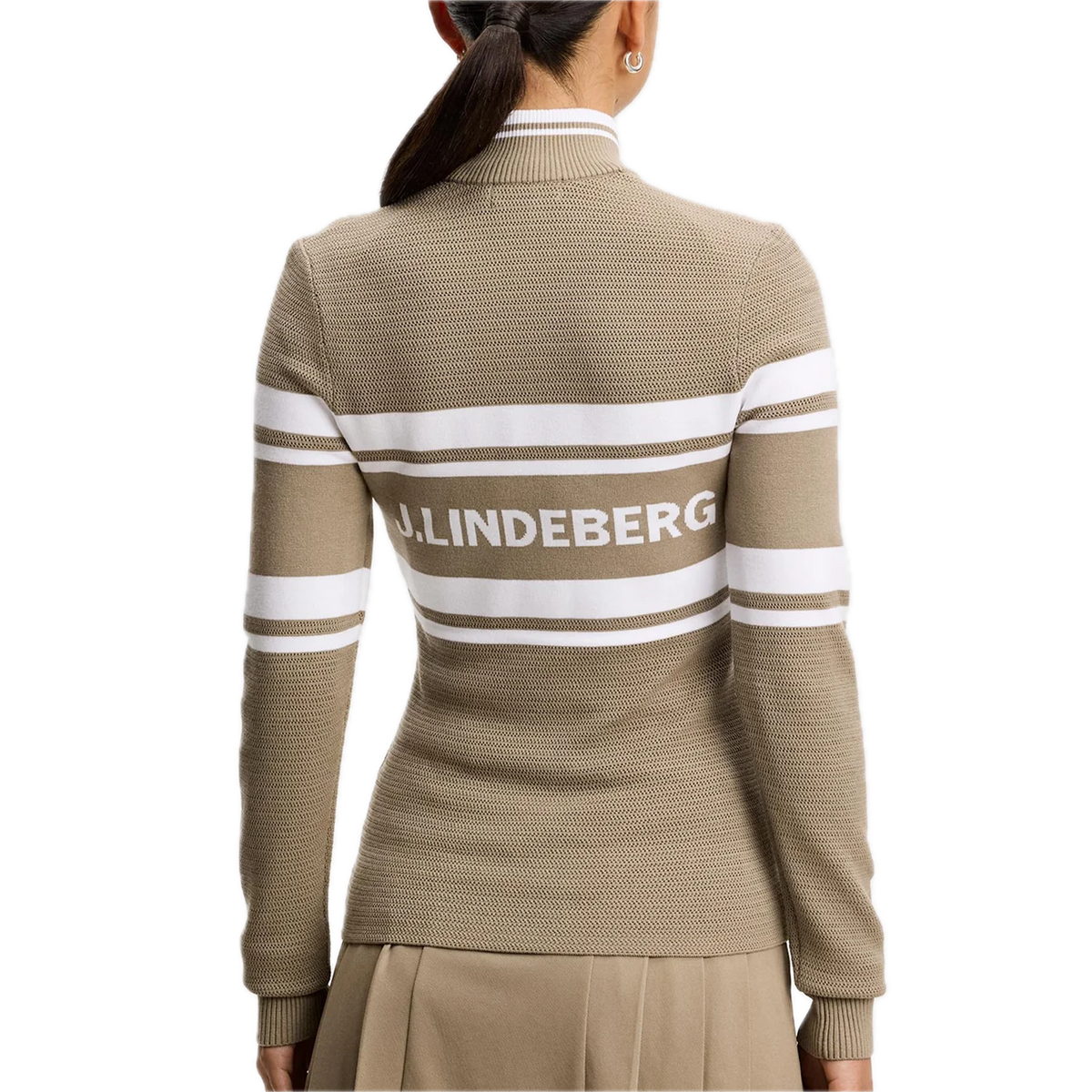 J.Lindeberg Pull Ariadne Knit Quarter Zip Brindle