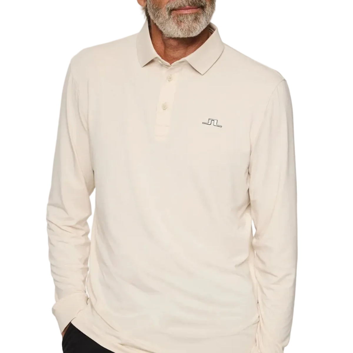 J.LINDEBERG Polo manche longue Florian LS beige